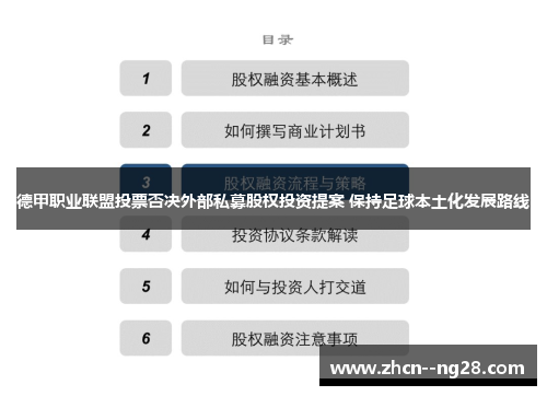 德甲职业联盟投票否决外部私募股权投资提案 保持足球本土化发展路线 德甲职业联盟投票否决外部私募股权投资提案 保持足球本土化发展路线
